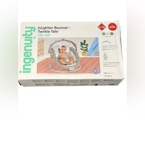 InLighten by ingenuity Bouncer - Twinkle Tails, Gray for baby